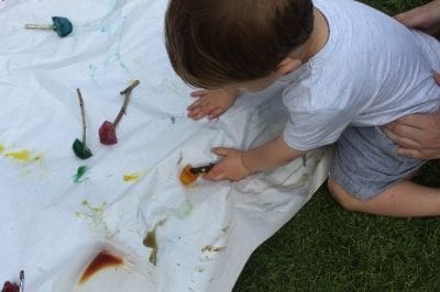 Painting with flowers